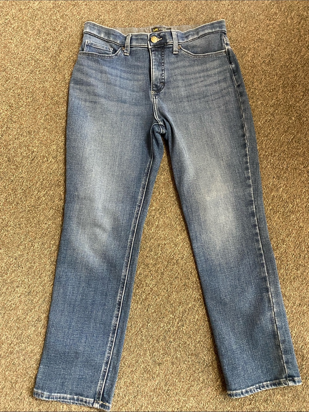 Lee Women's Medium Blue Straight-Leg Jeans
